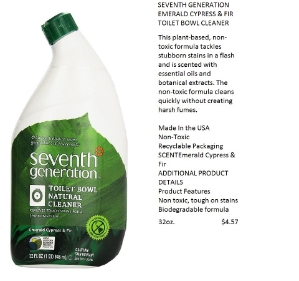 Seventh Generation Emerald Cypress & Fir Toilet Bowl Cleaner