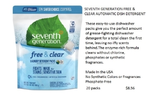Seventh Generation Free & Clear Automatic Dish Detergent